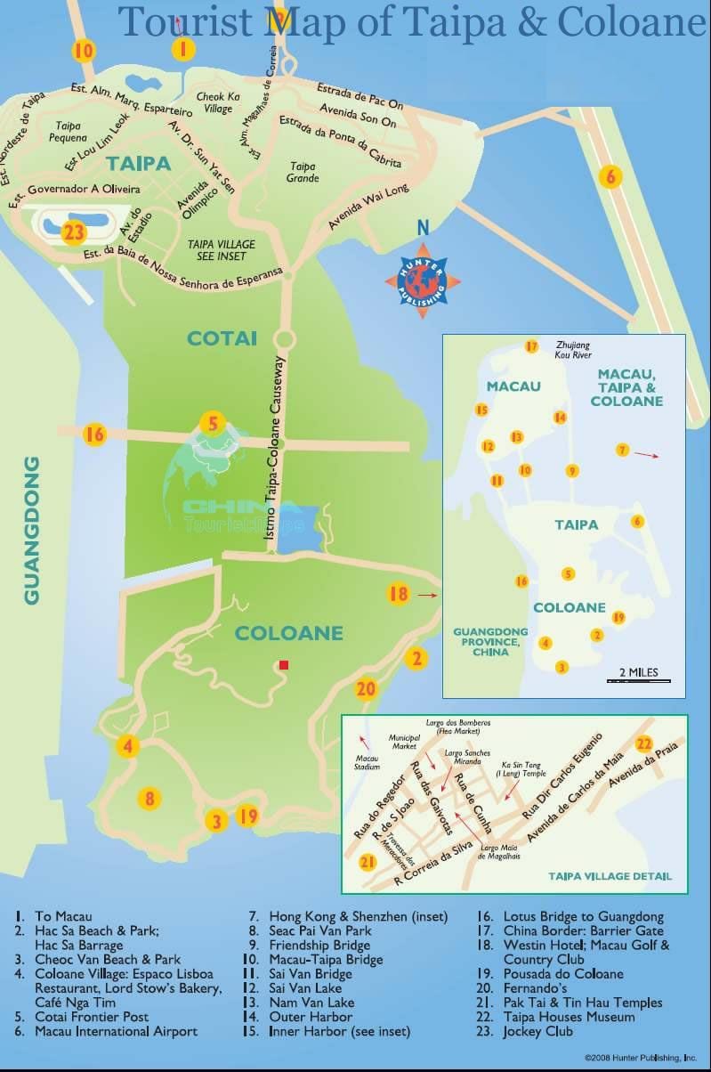 карта Макао острів