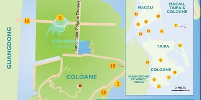 Карта Макао острів